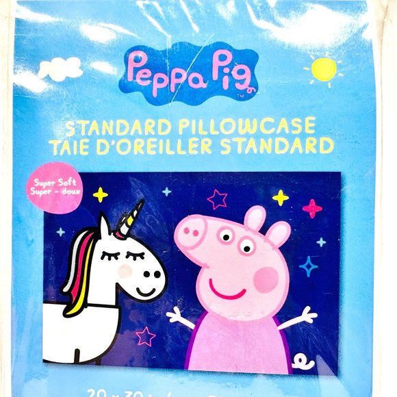 Fun Combo of Peppa Pig Kohl's Cares Plush and a NWT Pillowcase - Picture 4 of 12